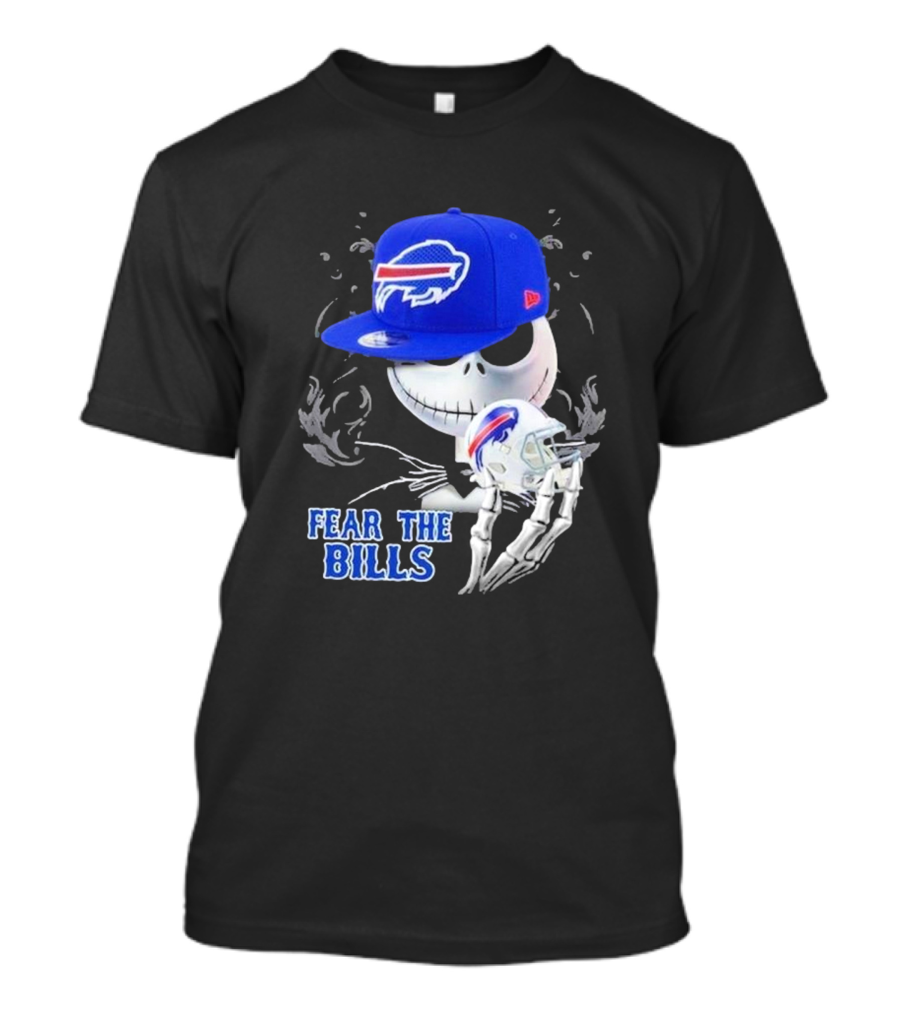 Buffalo Bills Jack Skellington Fear The Bills Halloween NFL Crossover T-Shirt