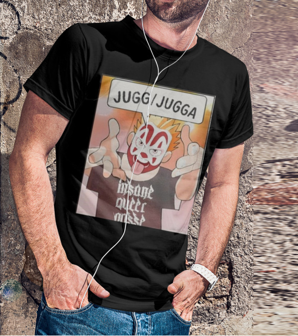 Jugg Jugga Insane Queer Posse Cartoon Character Clown Face T-Shirt
