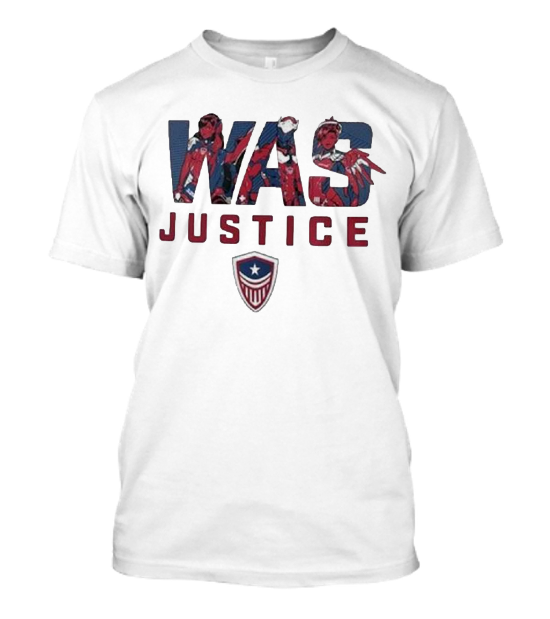Washington Justice Heroic WAS Design With Shield T-Shirt