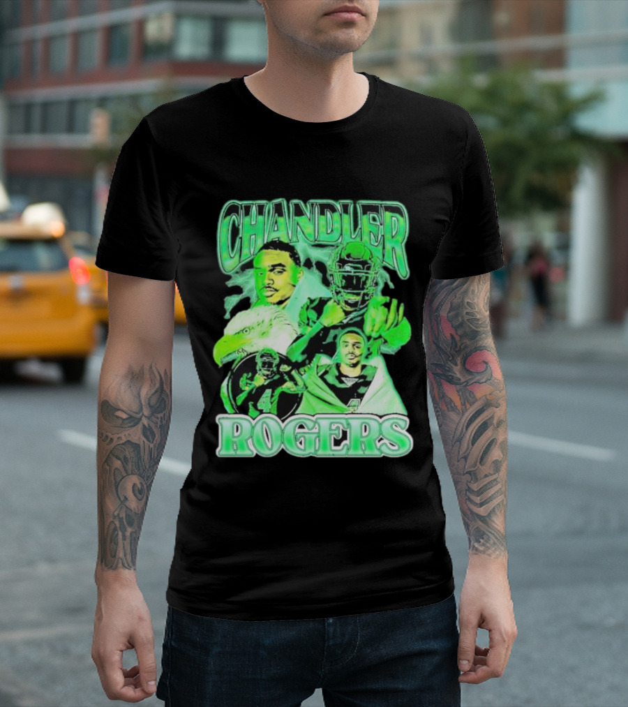 Chandler Rogers Vintage Lightweight Football Eagle Green T-Shirt