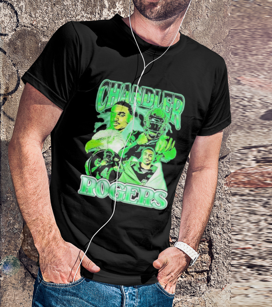 Chandler Rogers Vintage Lightweight Football Eagle Green T-Shirt