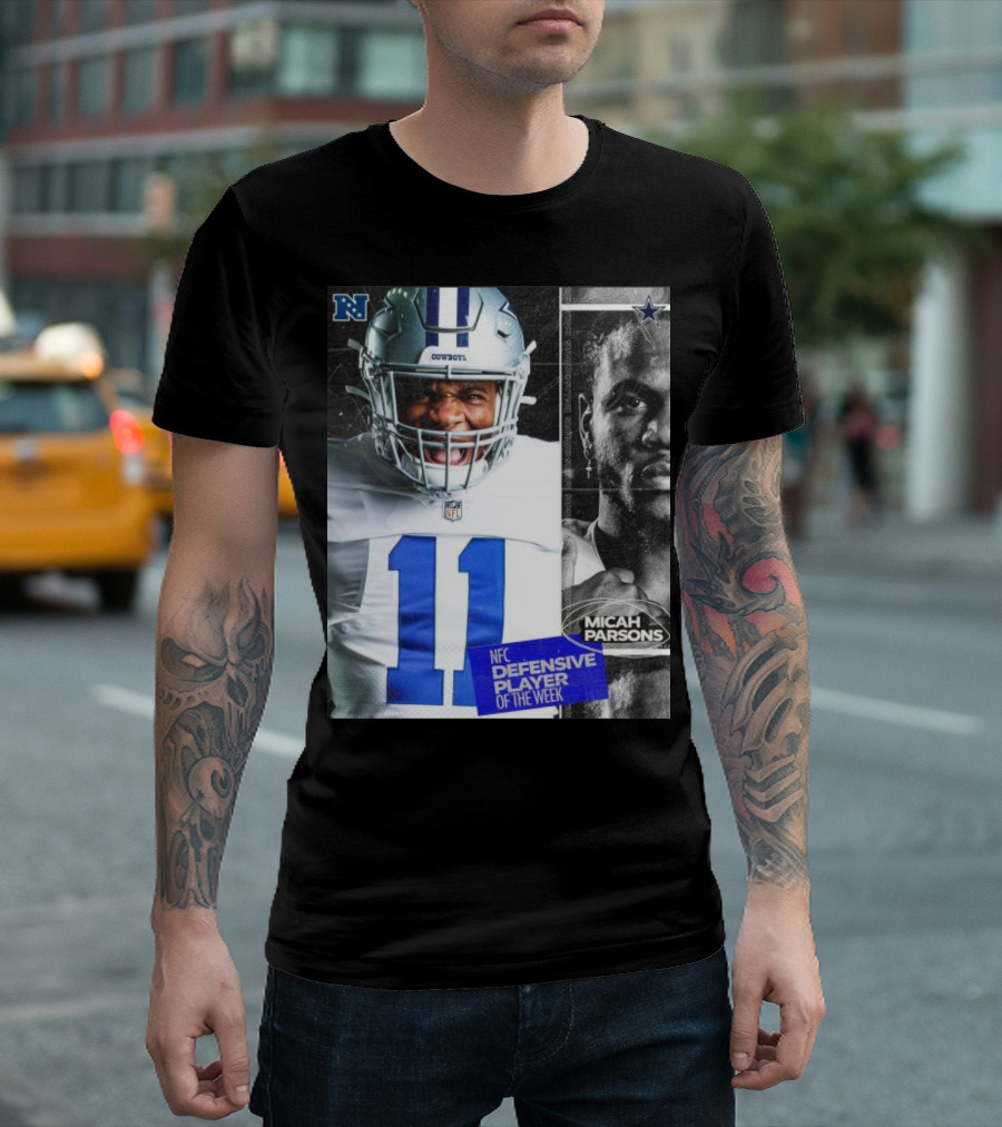 Dallas Cowboys 11 Micah Parsons NFC Defensive Player Of The Week T-Shirt