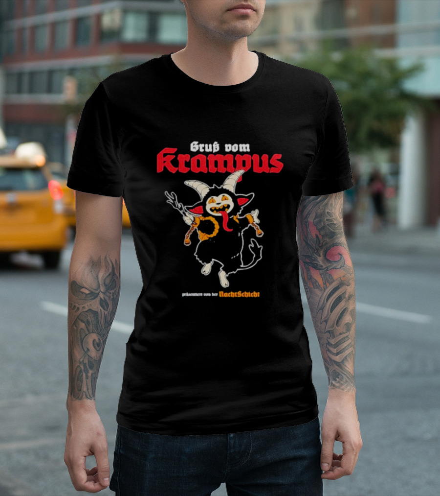 Gruß Vom Krampus Präsentiert Von Der Nachtschicht T-Shirt