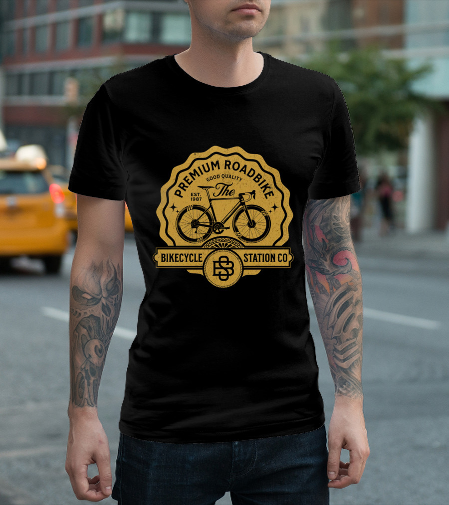 Premium Roadbike Good Quality Bikecycle Station Co. Est. 1987 T-Shirt