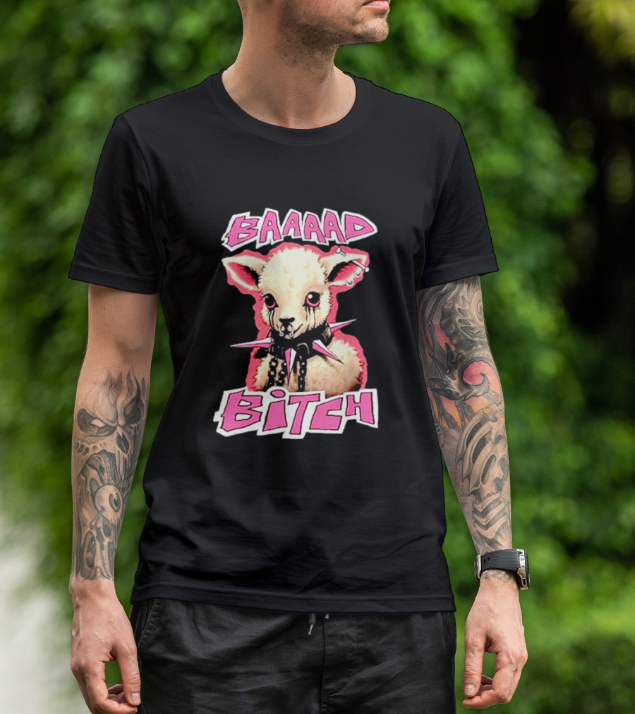 BAAAAD Bitch Sheep With Punk Rock T-Shirt