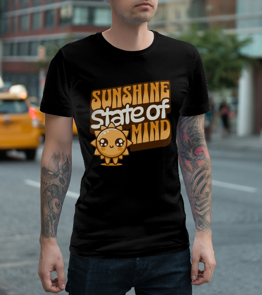 Sunshine State of Mind Cute Sun Character T-Shirt