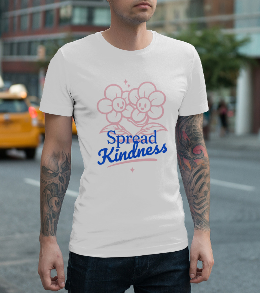 Spread Kindness Cute Smiling Flowers T-Shirt
