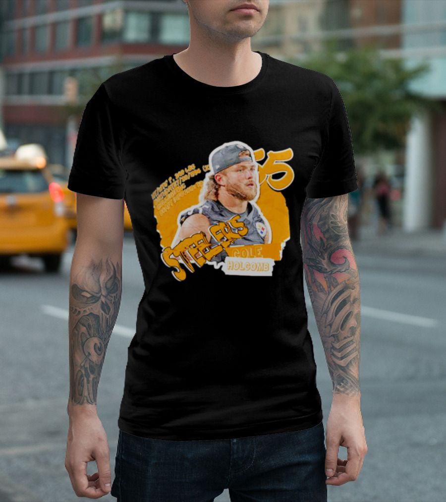Steelers Cole Holcomb 55 Football Player Profile T-Shirt