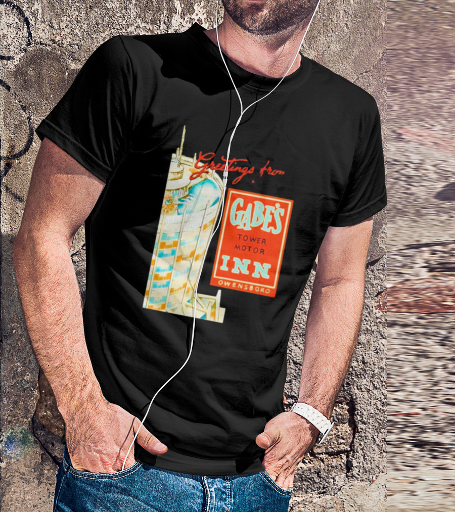 Greetings From Gabe's Tower Motor Inn Owensboro Retro Travel Souvenir T-Shirt