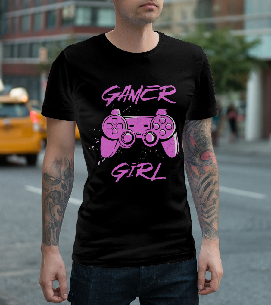 Gamer Girl Pink Controller T-Shirt