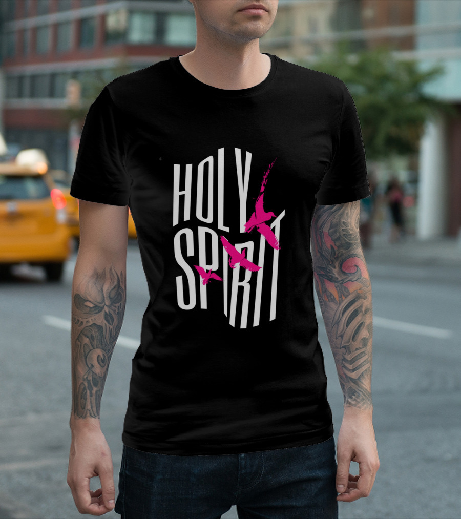 Holy Spirit Pink Birds Streetwear T-Shirt