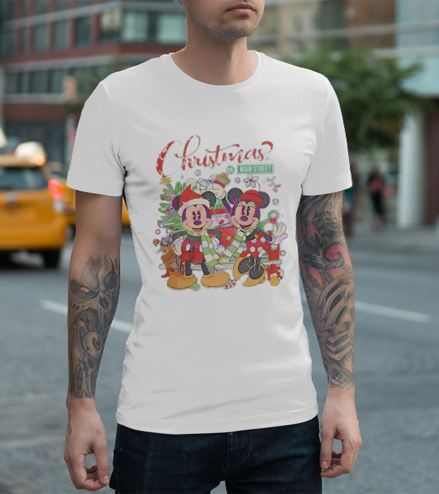 Disney Mickey and Minnie Christmas on Main Street Holiday Magic T-Shirt