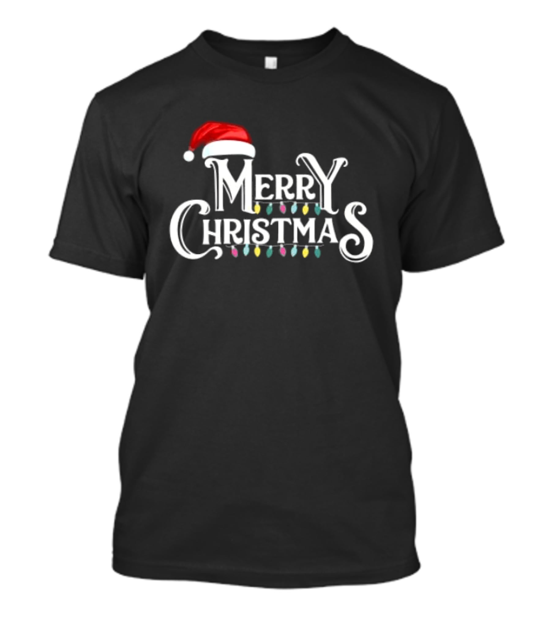 Merry Christmas Santa Hat Lights T-Shirt