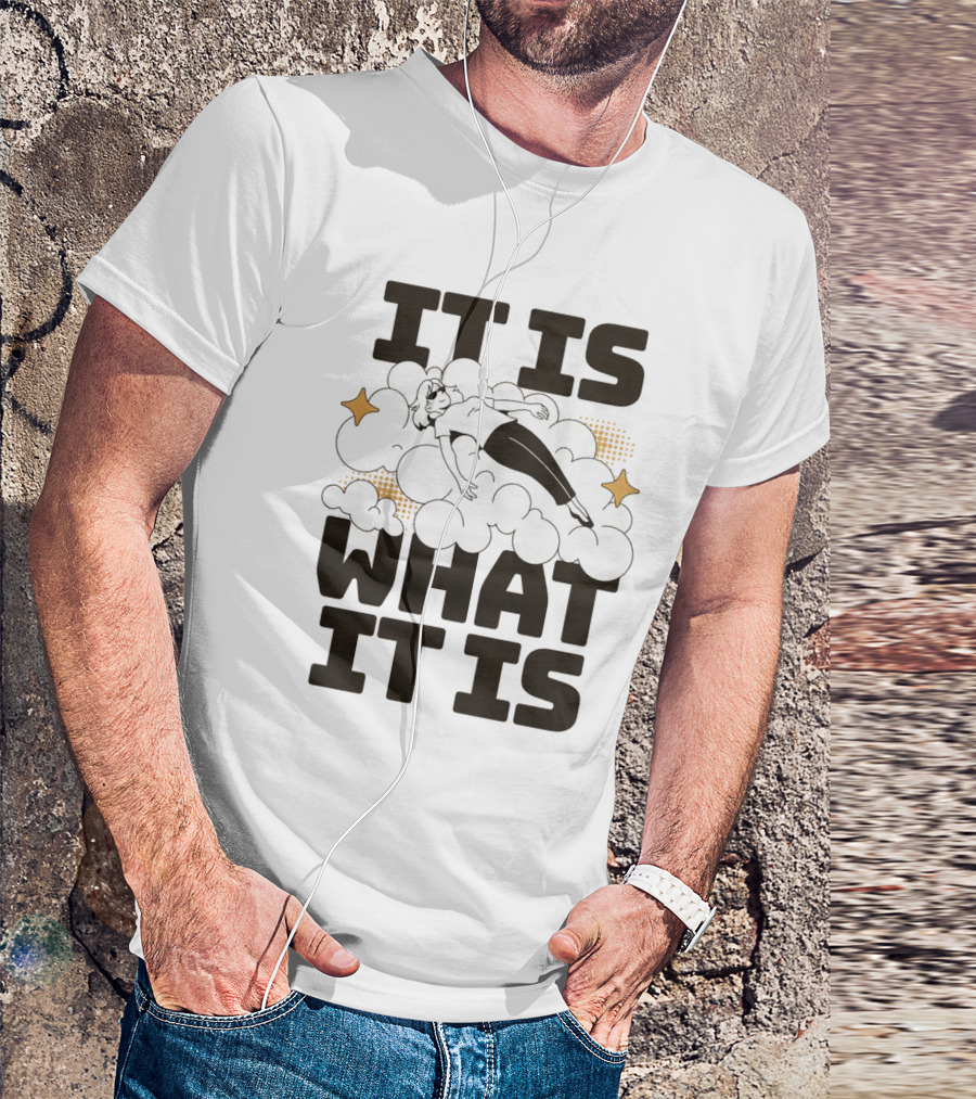 IT IS WHAT IT IS Clouds And Stars Relaxed Figure T-Shirt
