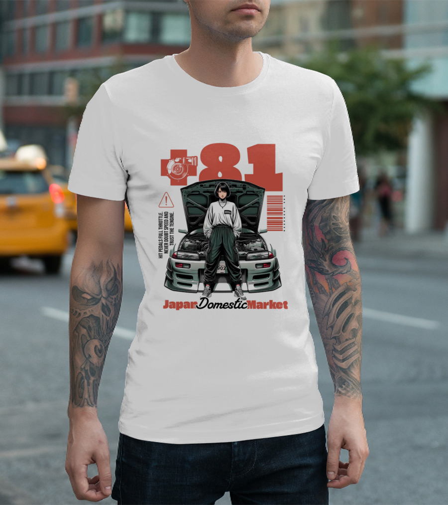 81 Japan Domestic Market Warning Import High Torque T-Shirt