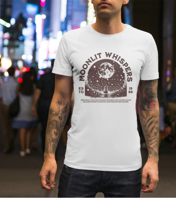 Moonlit Whispers ESTD 1998 Enchantment Serenity Wonders T-Shirt