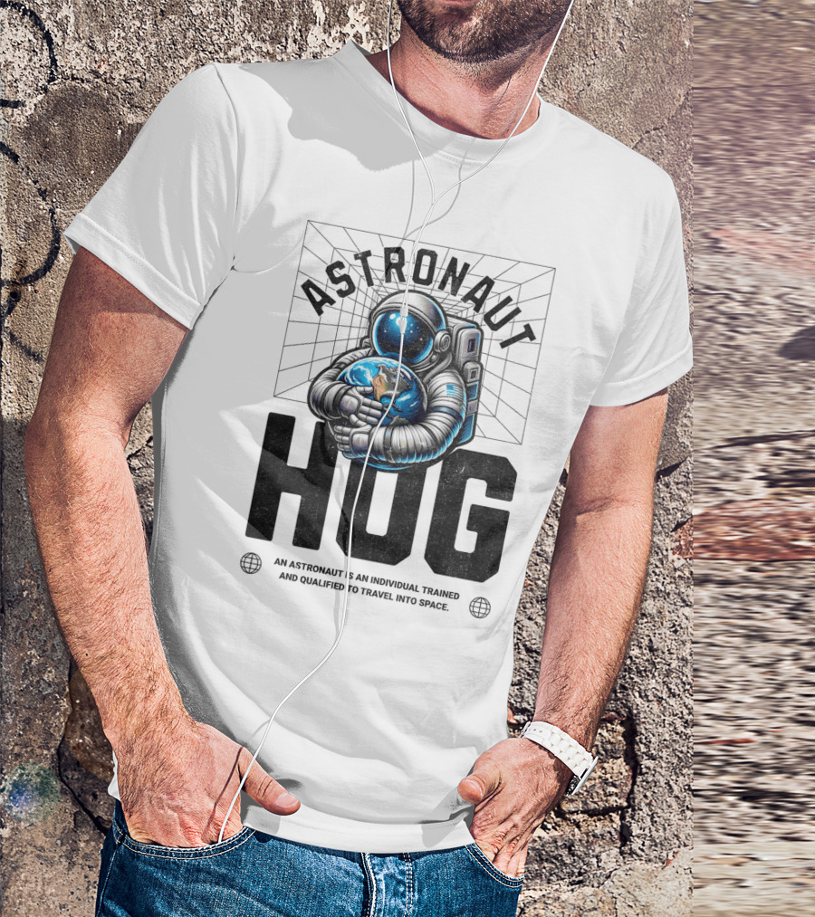Astronaut Hug Earth Embrace Space Travel Qualification T-Shirt