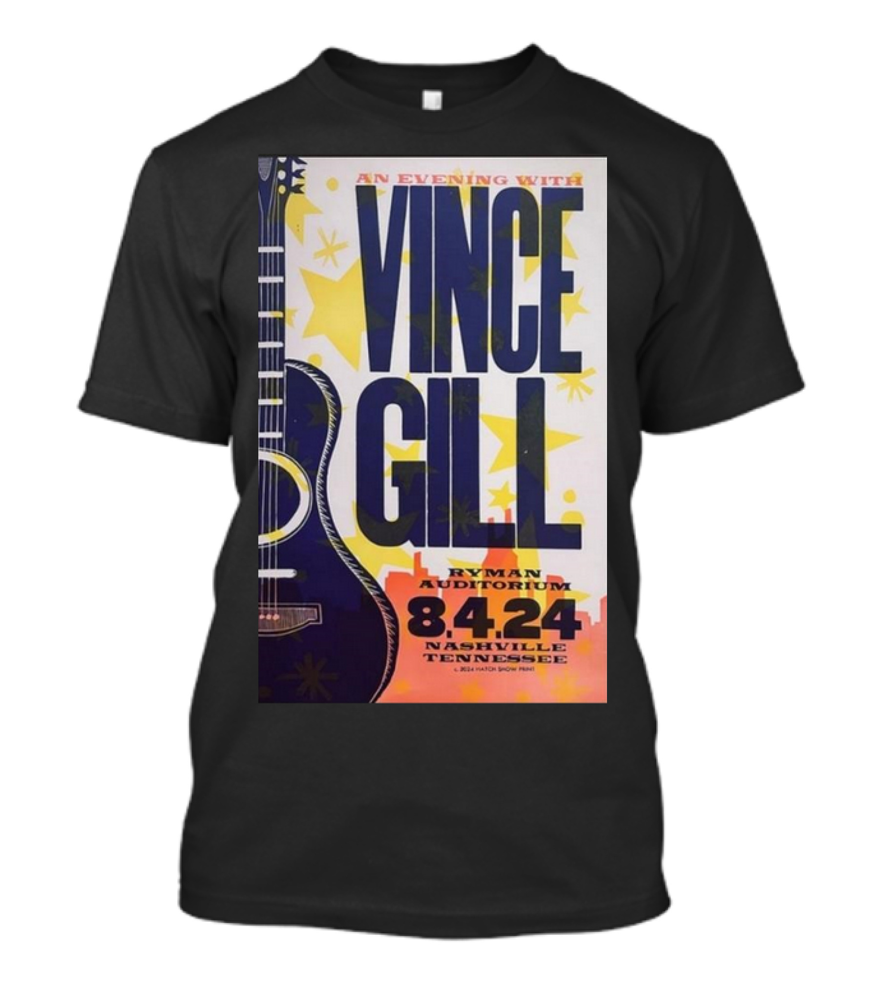 An Evening With Vince Gill Ryman Auditorium August 4 2024 Nashville Tennessee T-Shirt