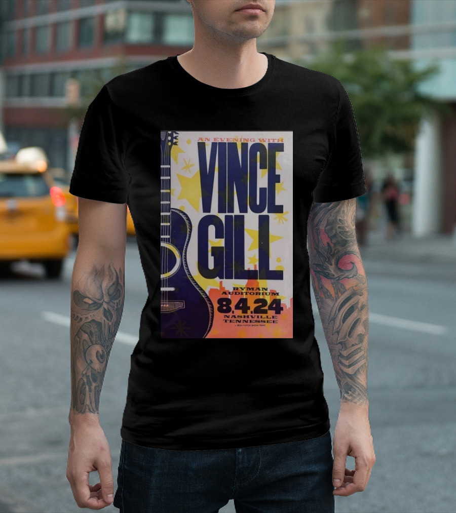 An Evening With Vince Gill Ryman Auditorium August 4 2024 Nashville Tennessee T-Shirt