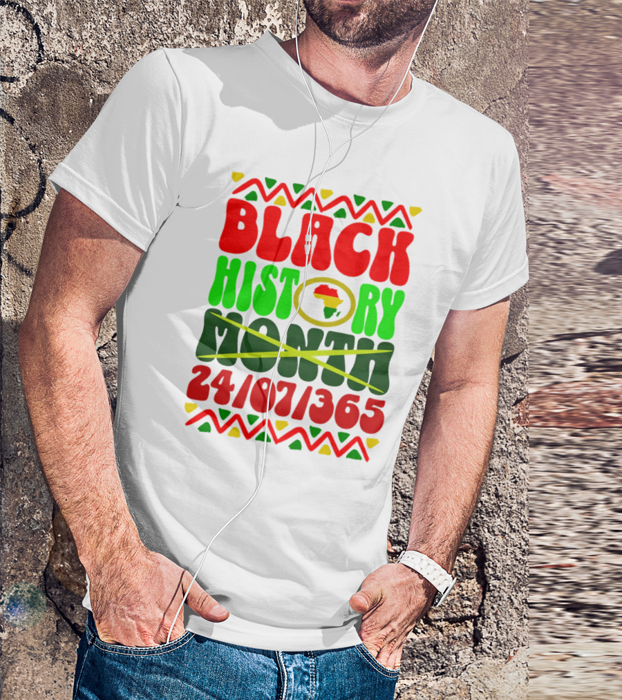 BLACK HISTORY MONTH AFRICA 24/07/365 T-Shirt