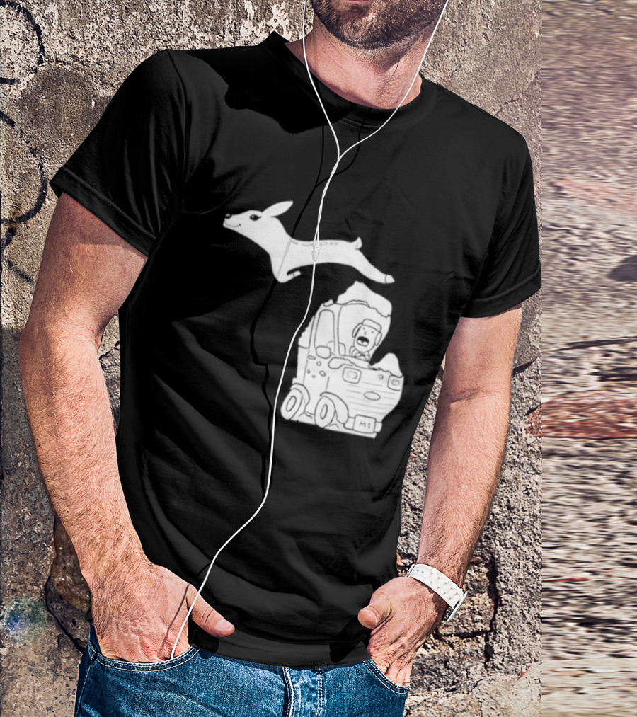 Michigan Highway Deer Leap M1 T-Shirt