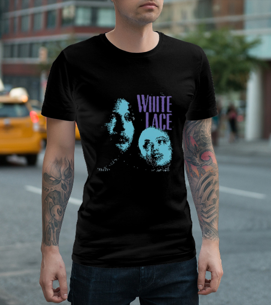 White Lace Skyler Acord Blue Faces T-Shirt