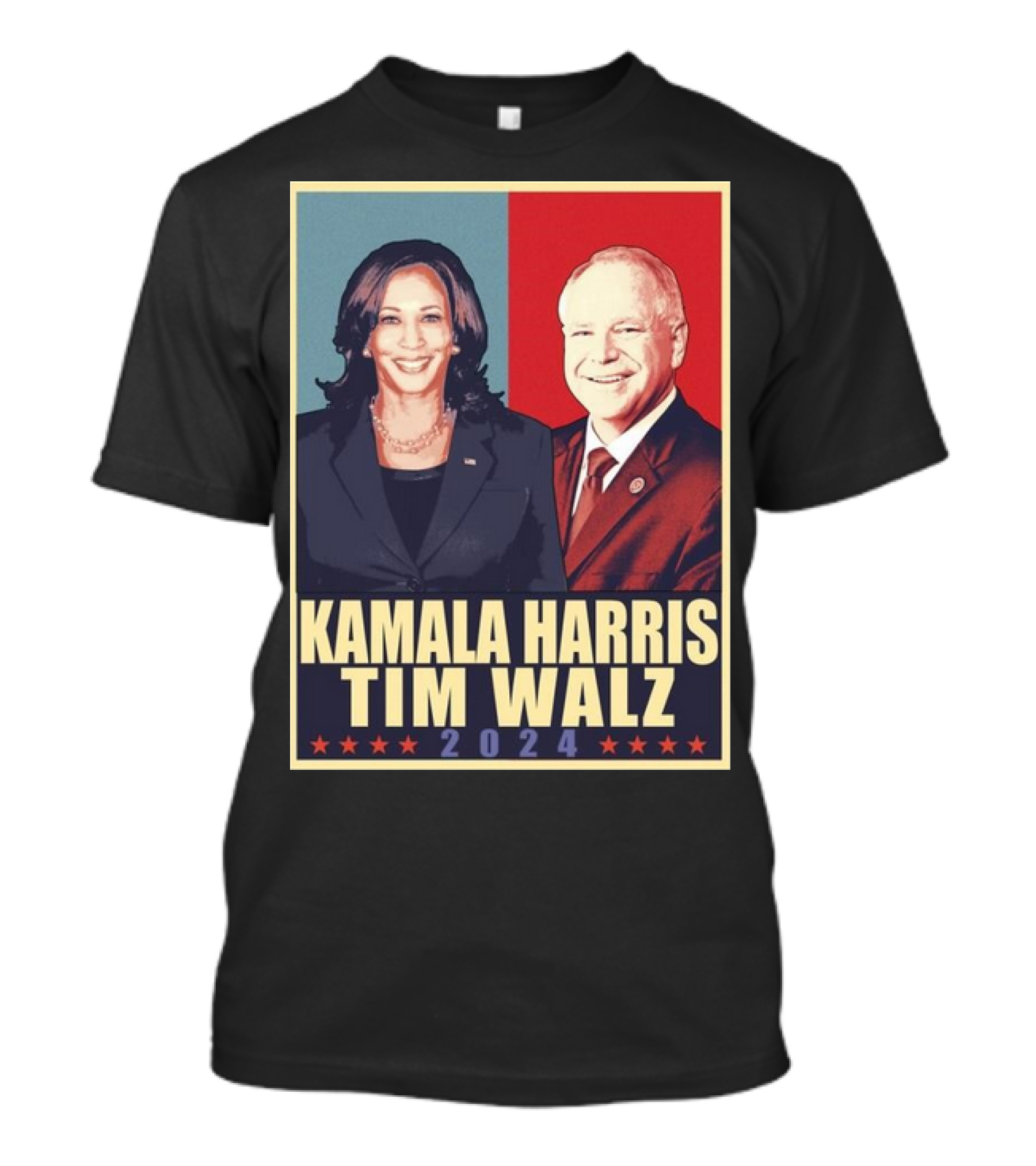 Kamala Harris Tim Walz 2024 Vintage Retro T-Shirt