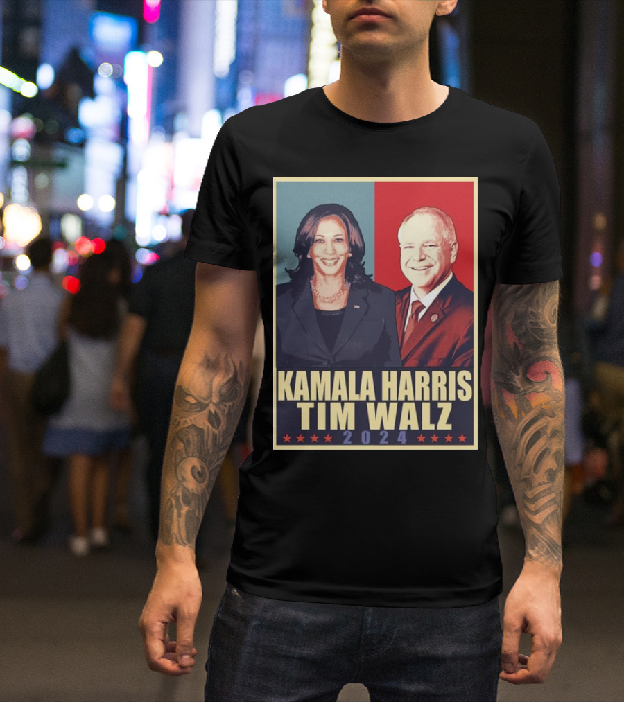 Kamala Harris Tim Walz 2024 Vintage Retro T-Shirt