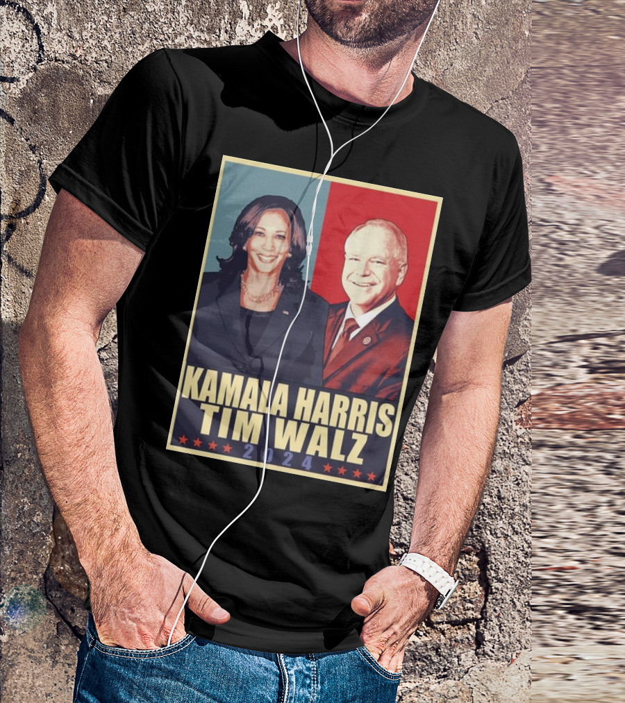 Kamala Harris Tim Walz 2024 Vintage Retro T-Shirt