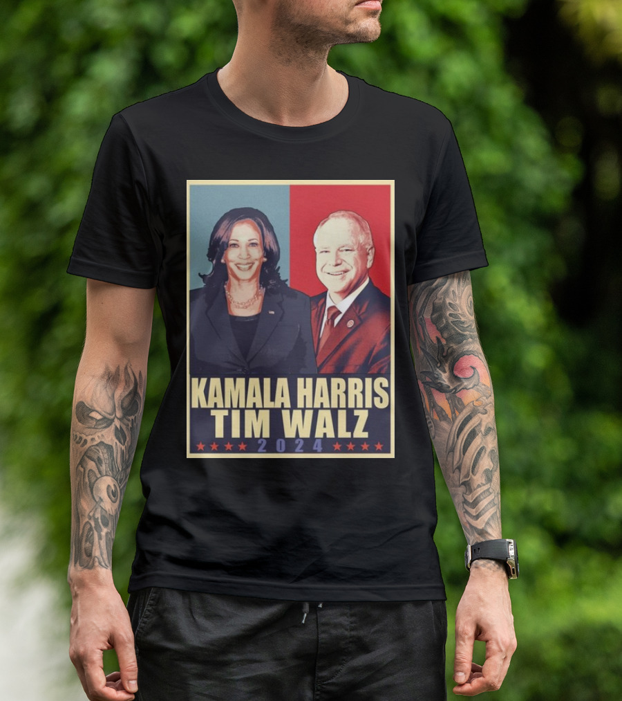 Kamala Harris Tim Walz 2024 Vintage Retro T-Shirt