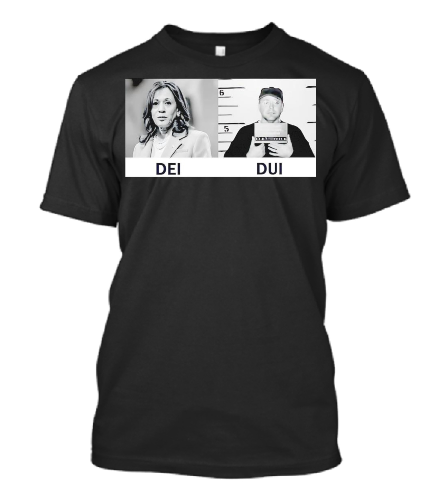 Dei Dui Kamala Harris Tim Walz Mugshot T-Shirt
