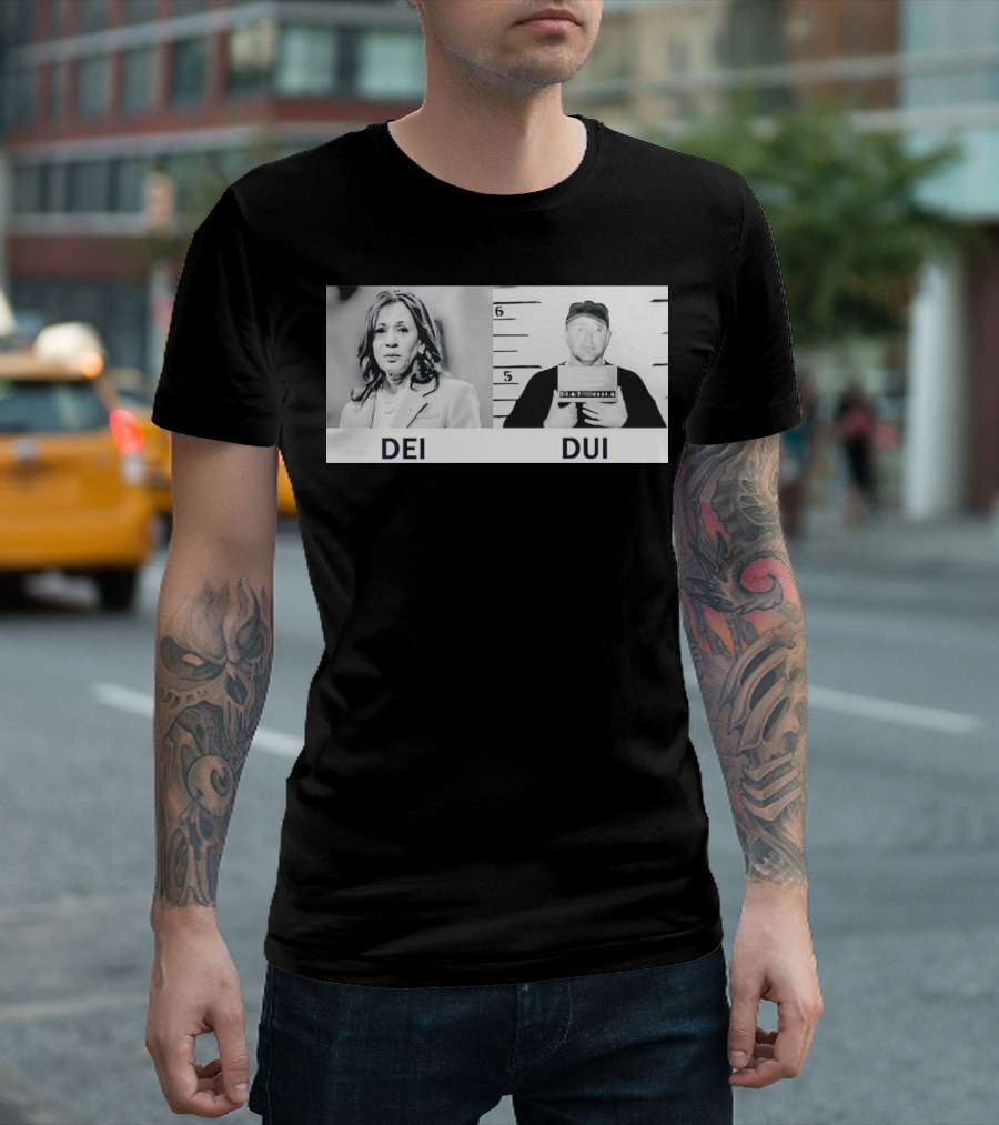 Dei Dui Kamala Harris Tim Walz Mugshot T-Shirt