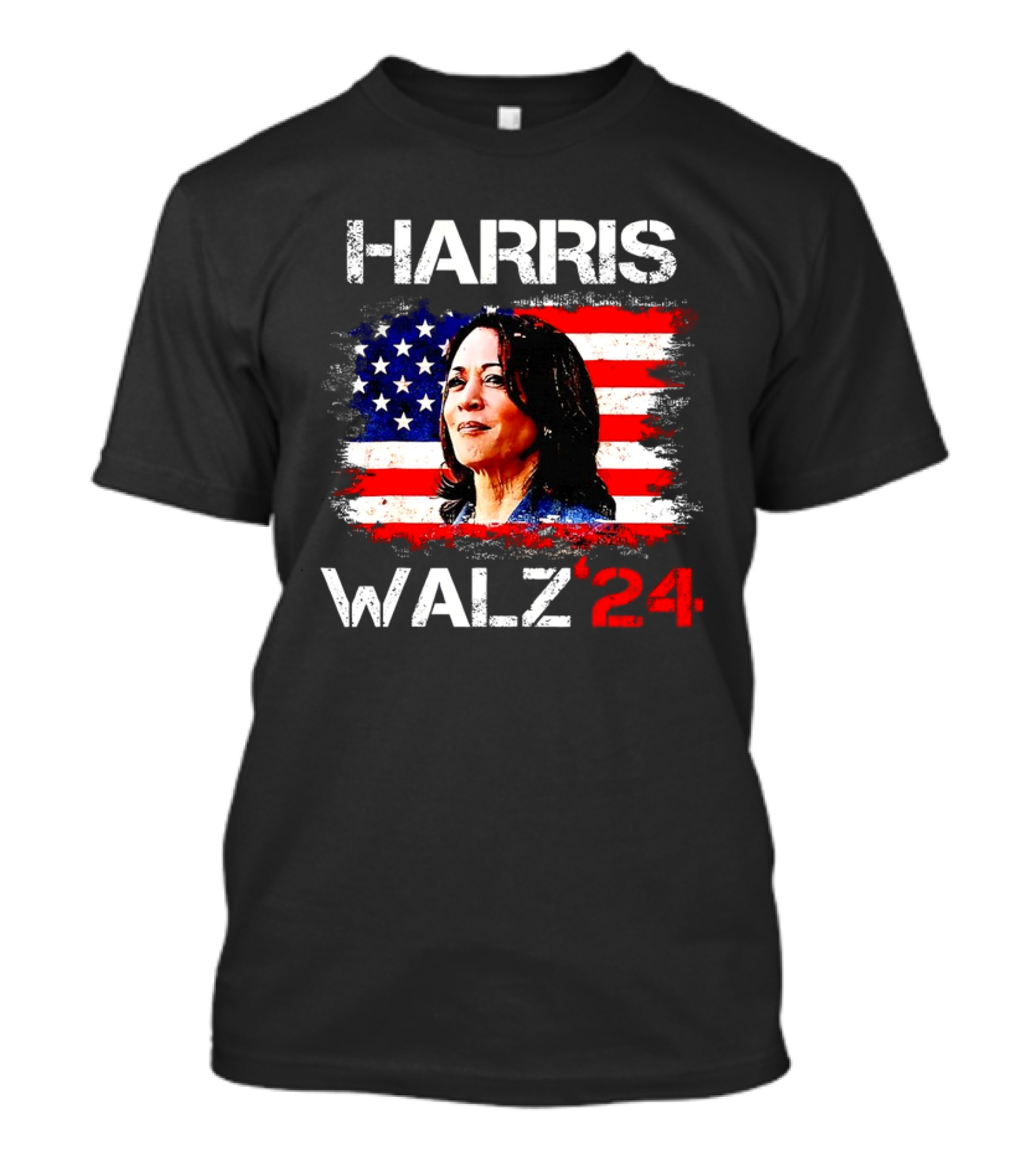 Harris Walz '24 American Flag Kamala Harris Red White And Blue T-Shirt