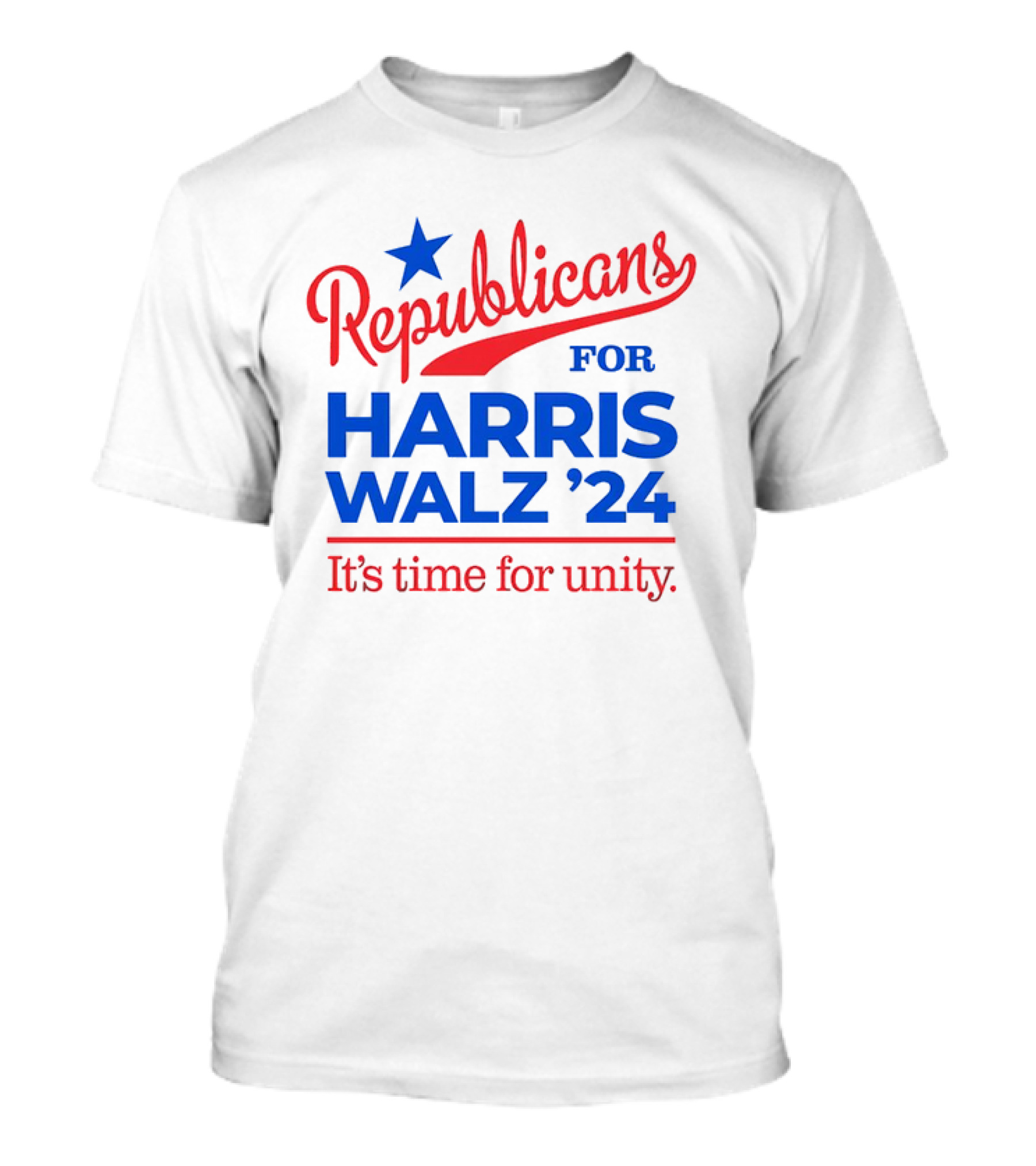 Republicans For Harris Walz '24 It's Time For Unity T-Shirt