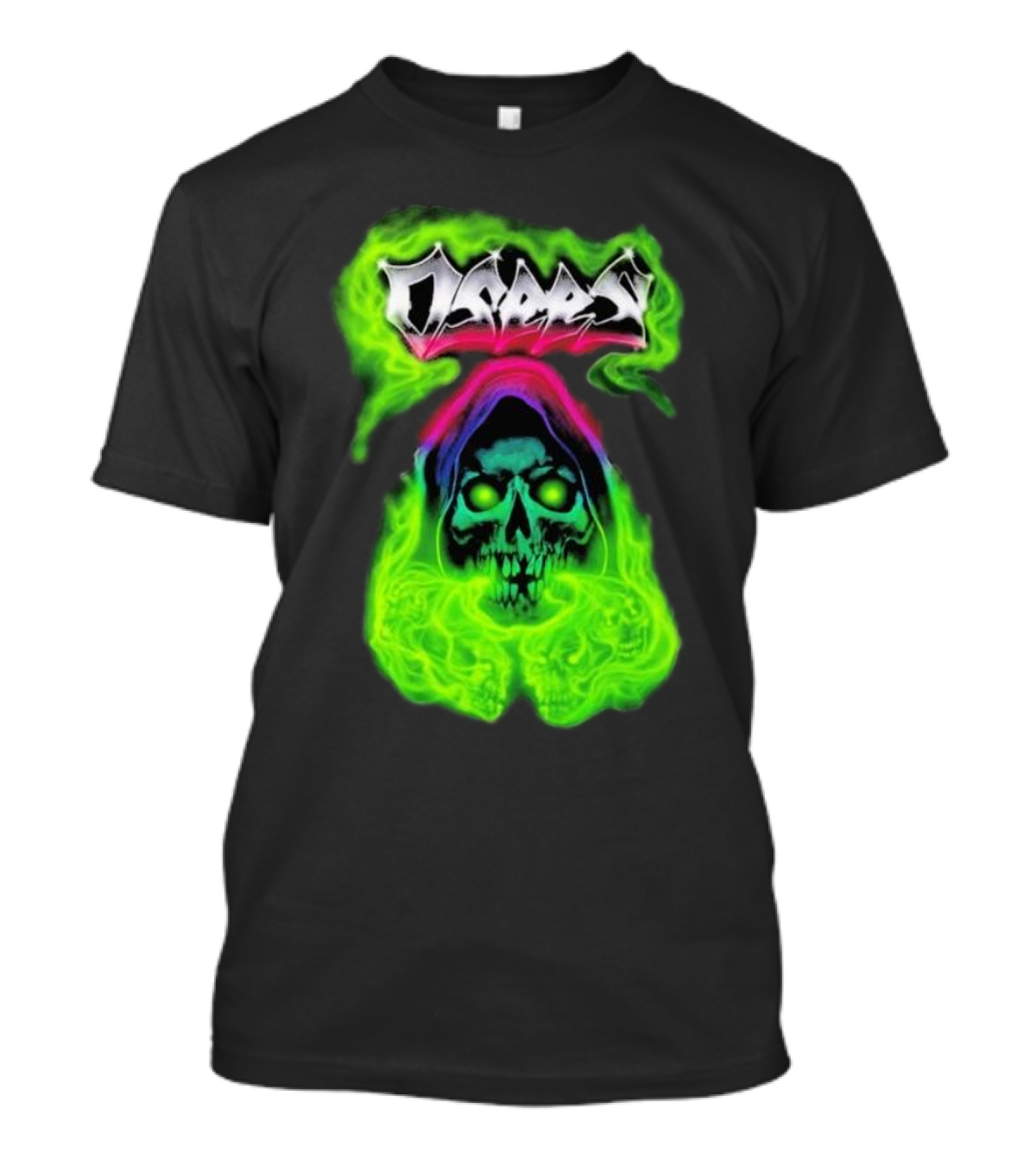 Osees X Chad Helsinki Ghost Neon Skull T-Shirt
