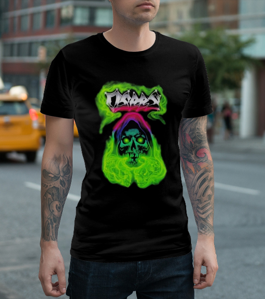 Osees X Chad Helsinki Ghost Neon Skull T-Shirt