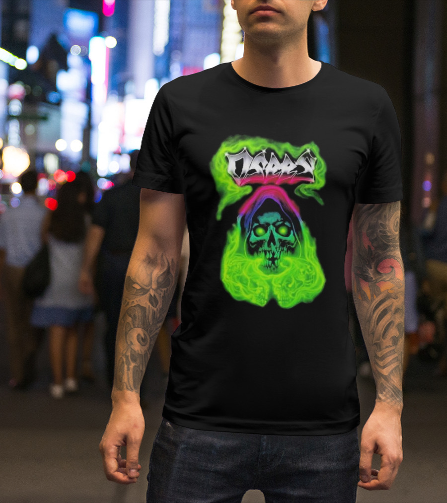 Osees X Chad Helsinki Ghost Neon Skull T-Shirt