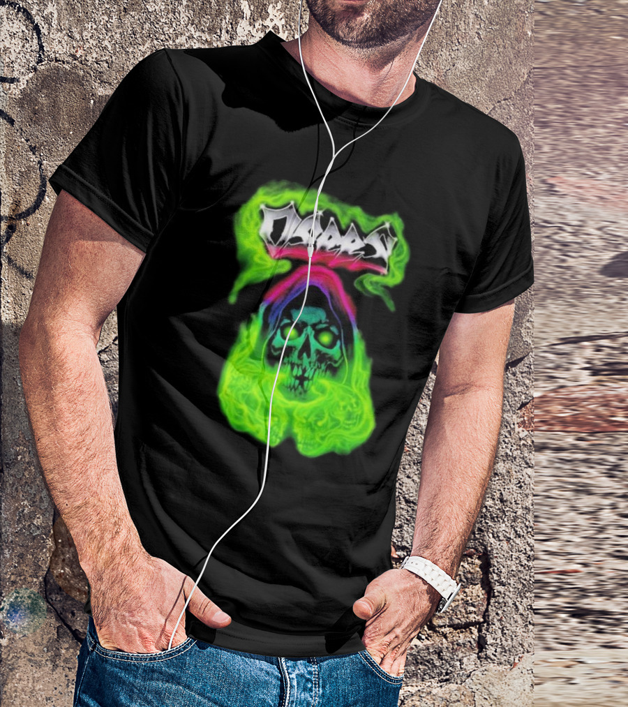 Osees X Chad Helsinki Ghost Neon Skull T-Shirt