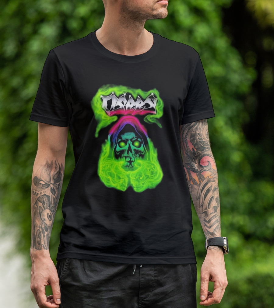 Osees X Chad Helsinki Ghost Neon Skull T-Shirt