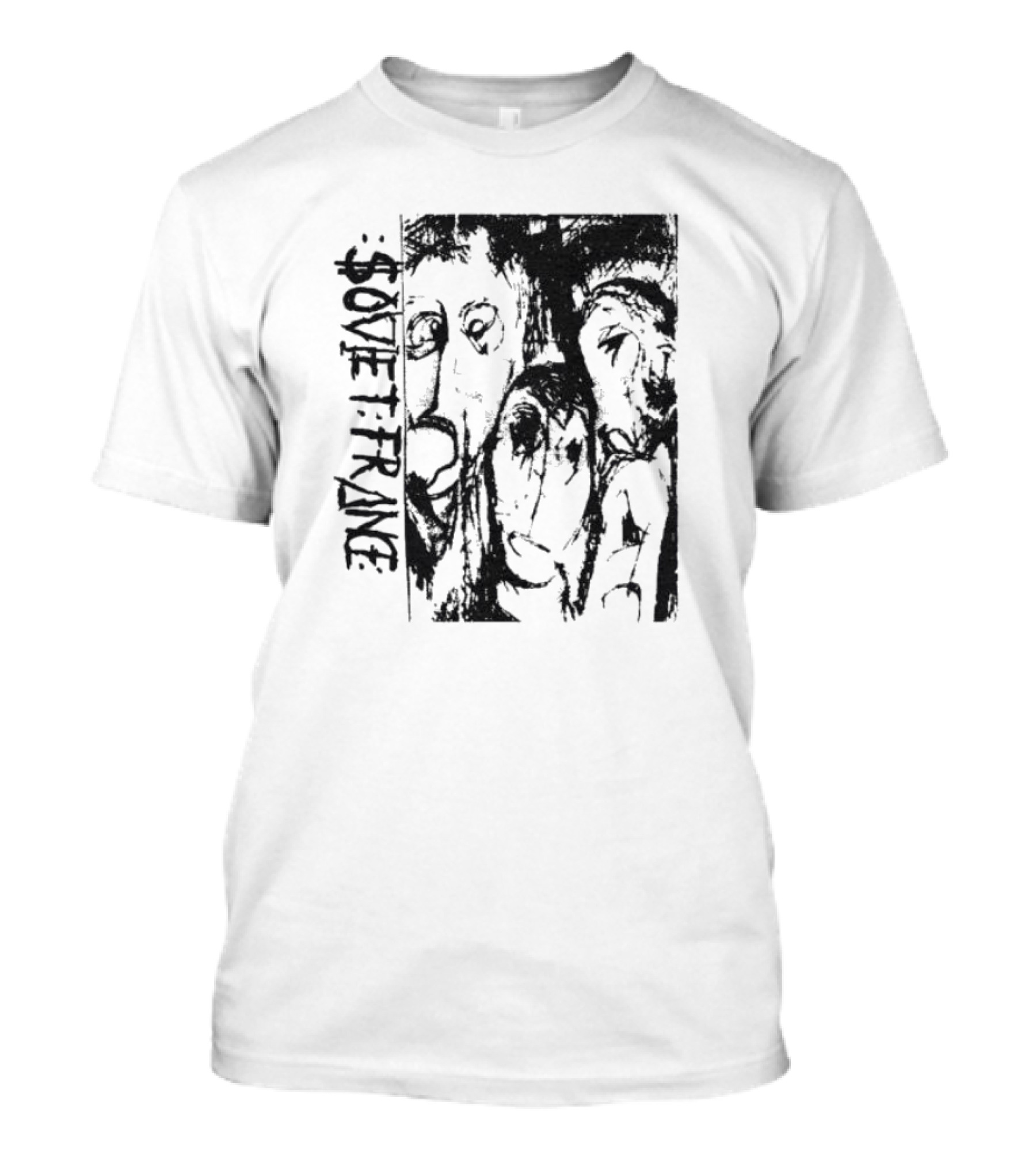 Zoviet France Mysterious Abstract Faces T-Shirt