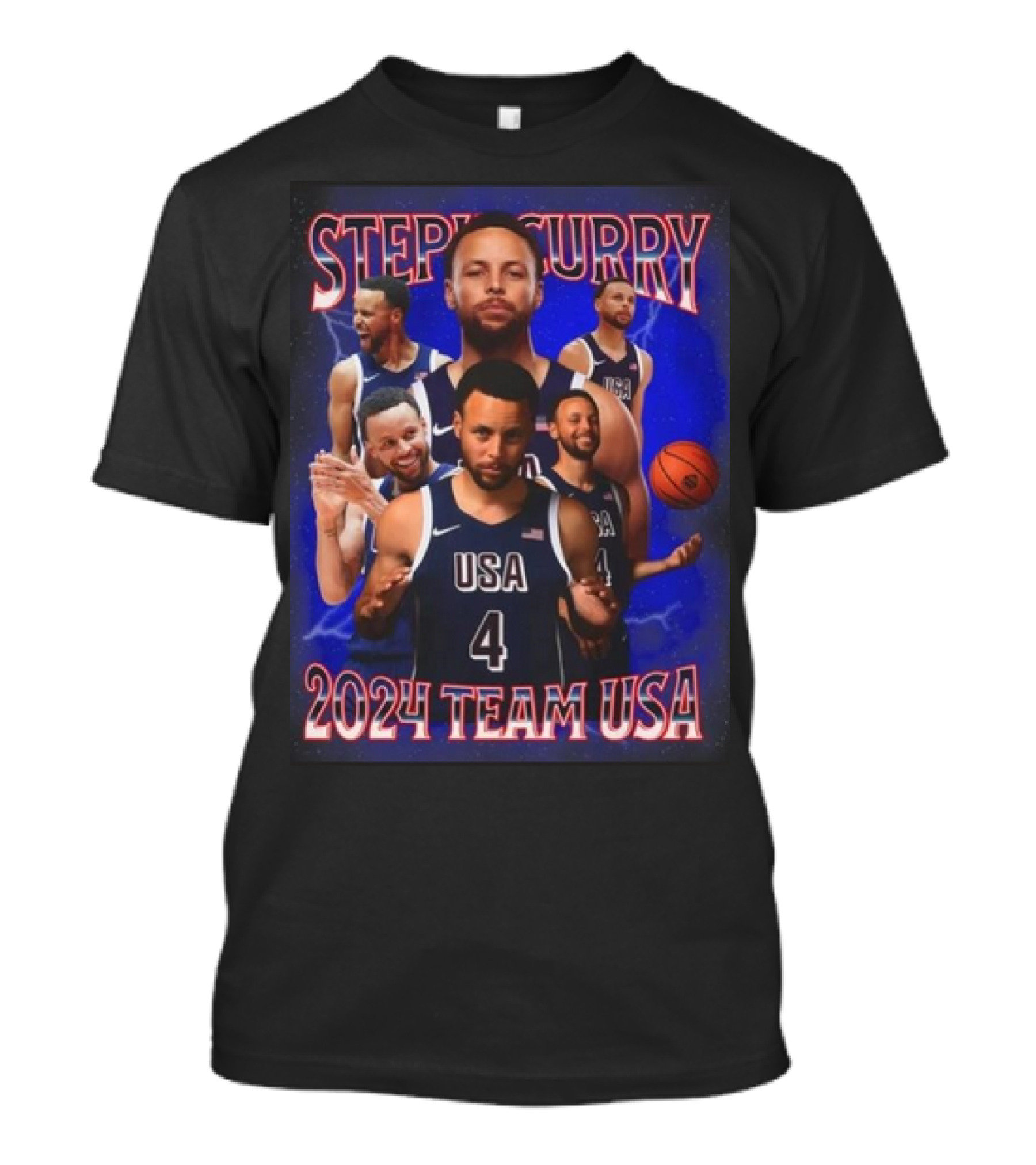 Steph Curry 2024 Team USA Basketball T-Shirt