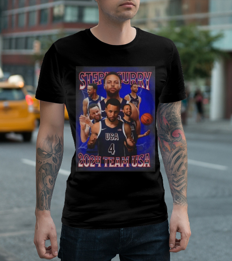 Steph Curry 2024 Team USA Basketball T-Shirt