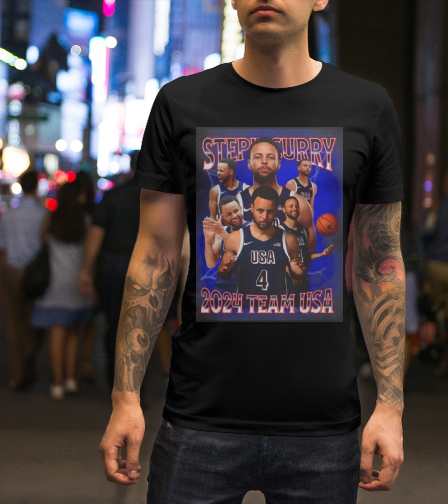 Steph Curry 2024 Team USA Basketball T-Shirt