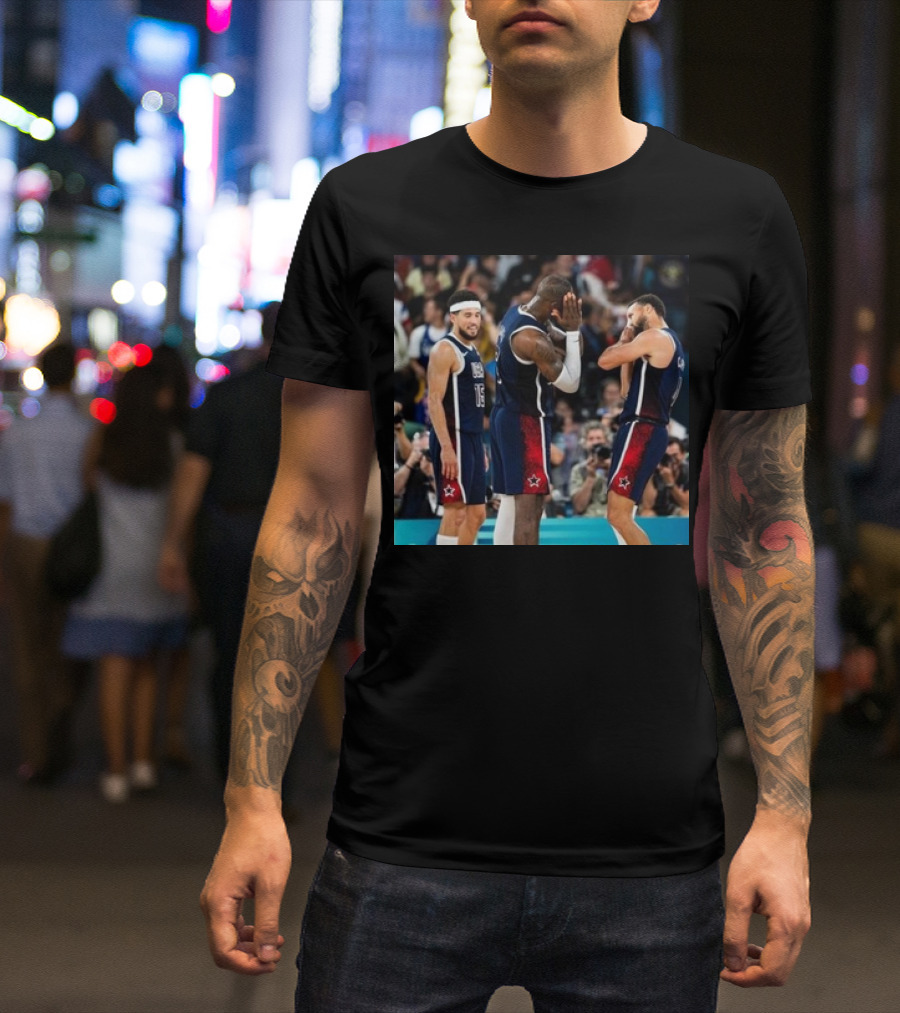 Stephen Curry Lebron James Night Night USA Basketball Olympic Paris T-Shirt