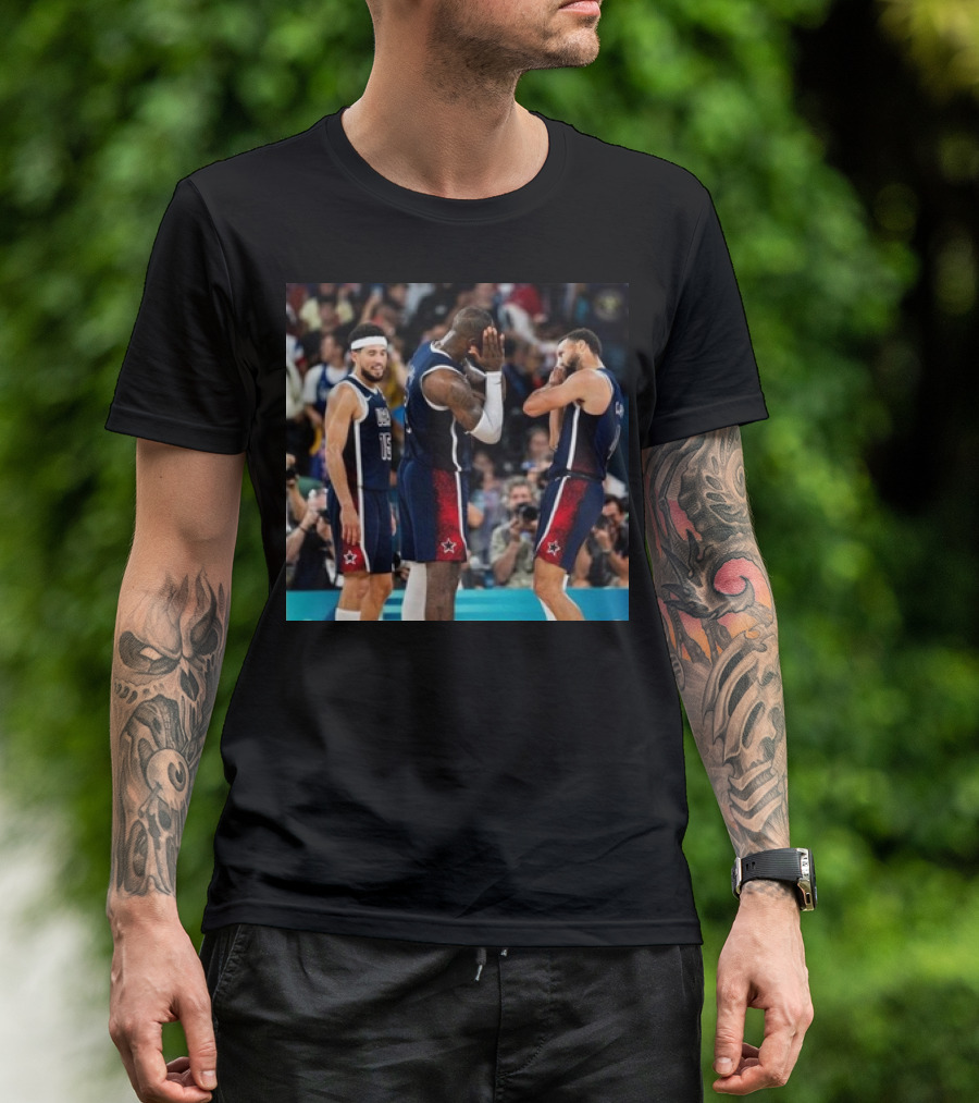 Stephen Curry Lebron James Night Night USA Basketball Olympic Paris T-Shirt