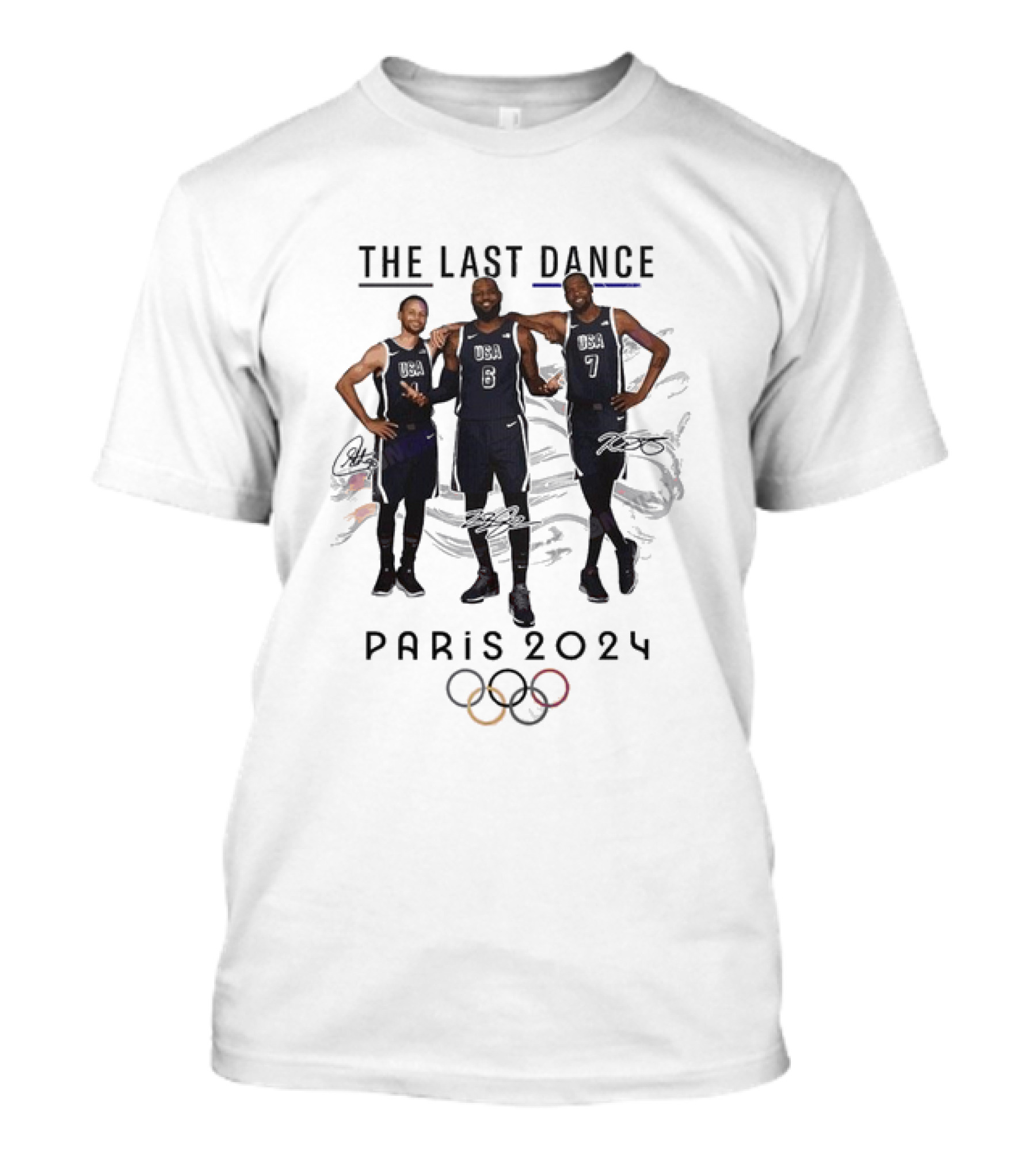 The Last Dance USA Basketball Paris 2024 Olympic Rings T-Shirt