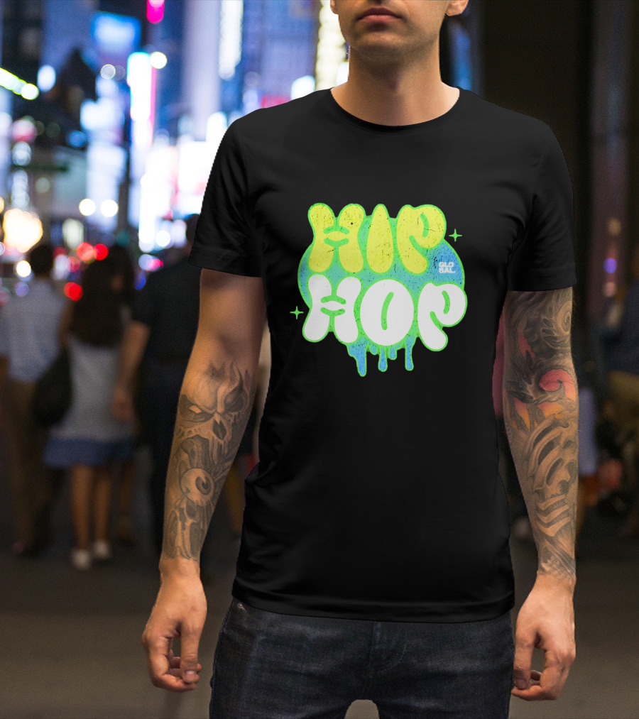 HIP HOP GLOBAL Drip Style Graffiti T-Shirt