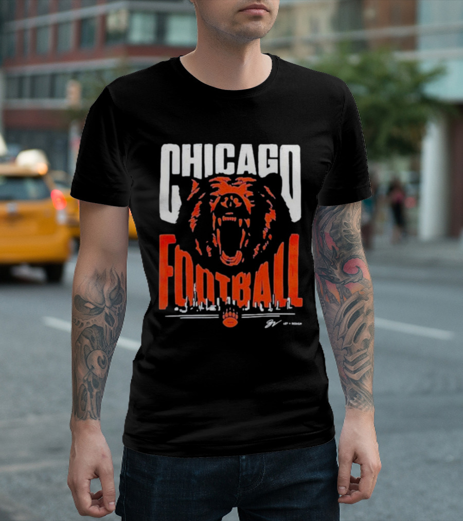 Chicago Football Bear Roar T-Shirt