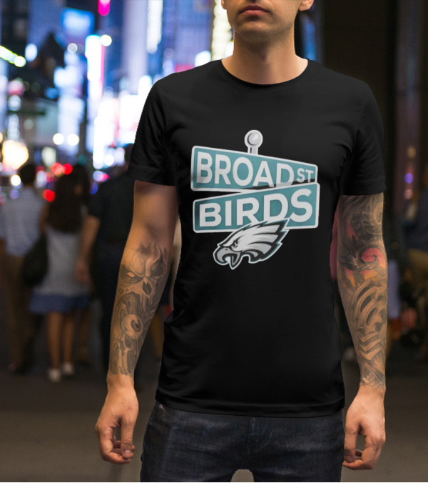 Philadelphia Eagles Broad St Birds Logo NFL Merchandising T-Shirt