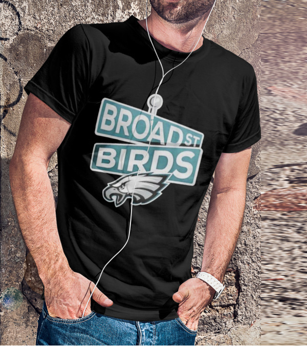 Philadelphia Eagles Broad St Birds Logo NFL Merchandising T-Shirt